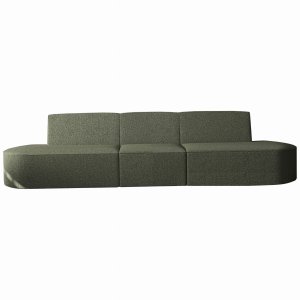 Sofa DALIA 3-Sitzer 325 cm Couch Bouclé Dunkelgrün Stoff (Antic 12)