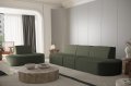 3+1 Dalia Set Sofa dunkelgrün Boucle Stoff