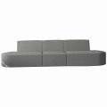 Dalia 3-Sitzer Sofa Grau Boucle Stoff