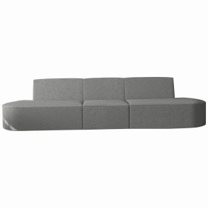 Sofa DALIA 3-Sitzer 325 cm Couch Bouclé Grau Stoff (Antic 17)