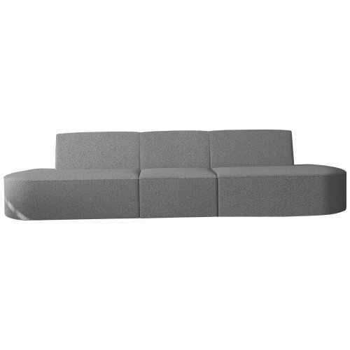 Dalia 3-Sitzer Sofa Grau Boucle Stoff