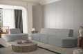 1+ 3 Dalia Set Sofa Grau Boucle Stoff Dekor