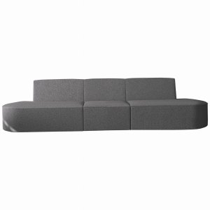 Sofa DALIA 3-Sitzer 325 cm Couch Bouclé Graphite Stoff (Antic 18)