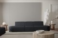 Dalia 3-Sitzer Sofa Schwarz Boucle Stoff Dekor