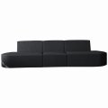 Dalia 3-Sitzer Sofa Schwarz Boucle Stoff