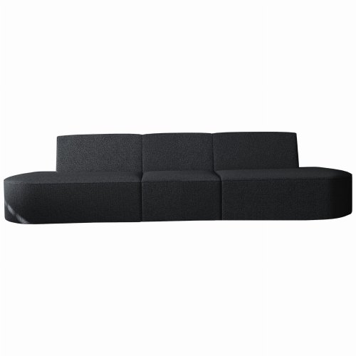 Dalia 3-Sitzer Sofa Schwarz Boucle Stoff