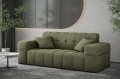 Sofa Balia 2-Sitzer Chenille Olivgrün Stoff Dekor