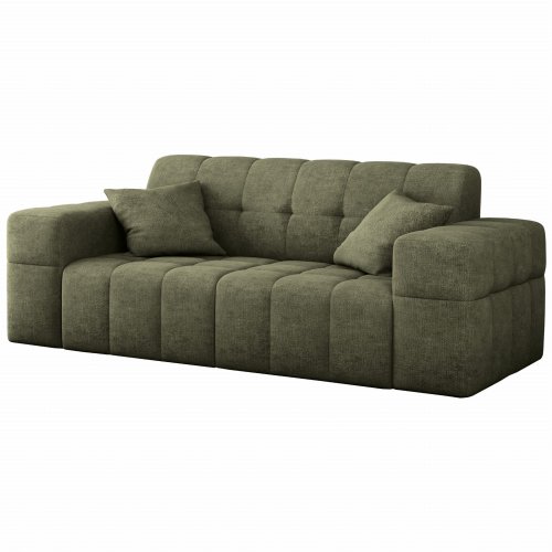 Sofa Balia 2-Sitzer Chenille Olivgrün Stoff