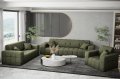 Set Balia 1+2+3 Chenille Olivgrün Stoff Dekor