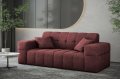 Balia Sofa 2-Sitzer Chenille Rotwein Stoff Dekor