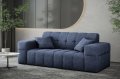 Sofa Balia 2-Sitzer Dunkelblau Chenille Stoff Dekor