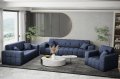 Set Balia 1+2+3 Dunkelblau Chenille Stoff Dekor