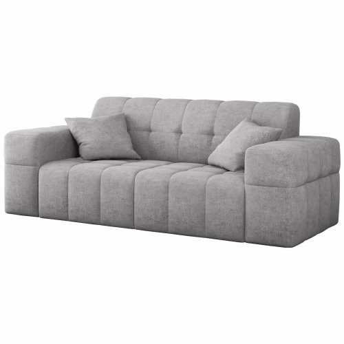 Balia Sofa 2-Sitzer Hellgrau Chenille Stoff