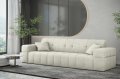 Balia 3-Sitzer Sofa Chenille Creme Stoff Dekor