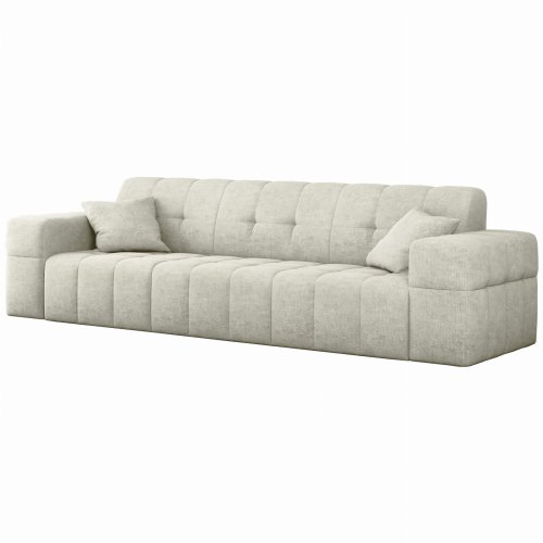 Balia 3-Sitzer Sofa Chenille Creme Stoff