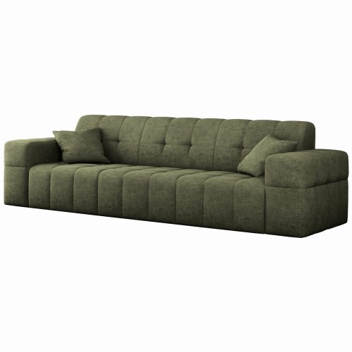 Balia 3-Sitzer Sofa Chenille Oliv Stoff