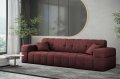 Balia 3-Sitzer Sofa Chenille Rotwein Stoff Dekor