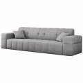 Balia Sofa 3-Sitzer Chenille Hellgrau Stoff