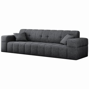 Sofa BALIA 3-Sitzer Chenille Stoff Grau (Perfect Harmony 90)
