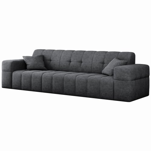Balia Sofa 3-Sitzer Chenille Grau Stoff