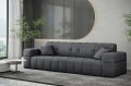 Balia Sofa 3-Sitzer Chenille Grau Stoff Dekor