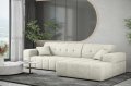 Balia Ecksofa L Creme Chenille Stoff Dekor Rechts