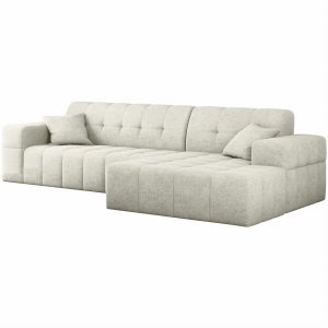Ecksofa BALIA L 265 cm Chenille Stoff Creme (Perfect Harmony 01)