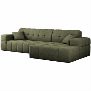 Ecksofa BALIA L 265 cm Chenille Stoff Olivgrün (Perfect Harmony 39)