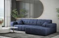 Balia Ecksofa L Chenille Dunkelblau Stoff Rechts Dekor