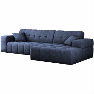 Ecksofa BALIA L 265 cm Chenille Stoff Dunkelblau (Perfect Harmony 77)
