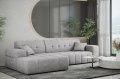 Balia Ecksofa L Hellgrau Chenille Stoff Links Dekor