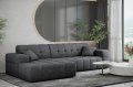 Balia Ecksofa L Chenille Grau Stoff Links Dekor