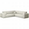 Balia Ecksofa Corner Chenille Creme Stoff