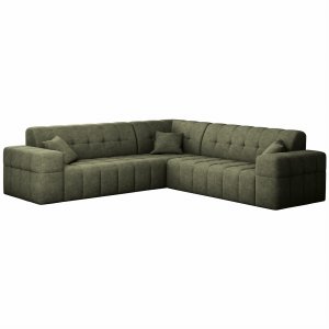 Ecksofa BALIA 246 cm Universal Chenille Stoff Olivgrün (Perfect Harmony 39)