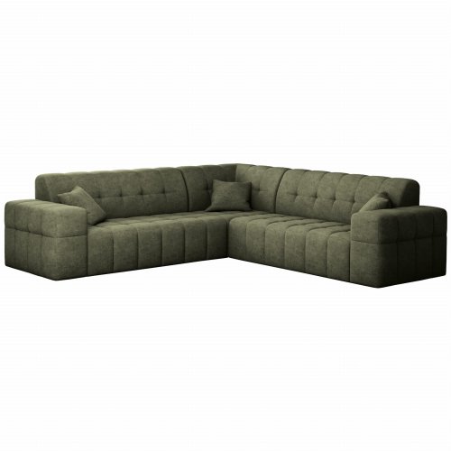 Balia Ecksofa Universal Chenille Oliv Stoff