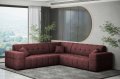 Balia Ecksofa Corner Rotwein Chenille Stoff Dekor