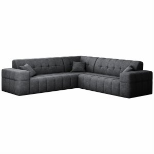 Ecksofa BALIA 246 cm Universal Chenille Stoff Grau (Perfect Harmony 90)