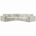 Ecksofa Luga Corner Tasten creme Chenille Stoff