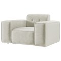 Sessel Luga mit Tasten Chenille Stoff Creme
