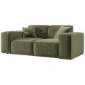 Sofa Luga 2-Stizer mit Tasten Oliv Chenille Stoff