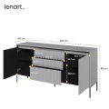 Kommode Trend TR-01 in Grau mit Maßangaben – ideal für Schlafzimmer oder Flur
