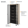 Glasvitrine TREND TR‑07 mit Glastüren – ideal zur Präsentation von Dekoration, Sammlerstücken und Glaswaren