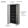 Glasvitrine TREND TR‑07 mit Glastüren – ideal zur Präsentation von Dekoration, Sammlerstücken und Glaswaren
