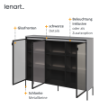 Vitrine Trend 8 Grau Spezifikation – ideale Präsentation und Stauraum für Dekorationen und Sammlerstücke
