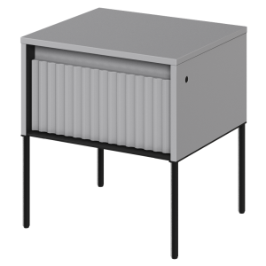 Nachttisch TREND Grau TR-10 mit Schublade  und LED Beleuchtung