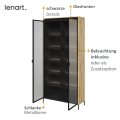 Glasvitrine TREND TR‑07 mit Glastüren – ideal zur Präsentation von Dekoration, Sammlerstücken und Glaswaren