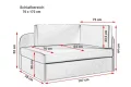 Sofa BAFI mit Schlaffunktion und Bettkasten Bett für Kinder