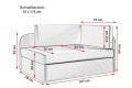 Sofa BAFI mit Schlaffunktion und Bettkasten Bett für Kinder