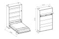 Wandklappbett Bed Concept 120x200 Vertikal Concept Lenart Bett