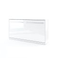 Wandklappbett Concept Pro 6 90x200 Horizontal Lenart Bett Weiß und Weiß Hochglanz